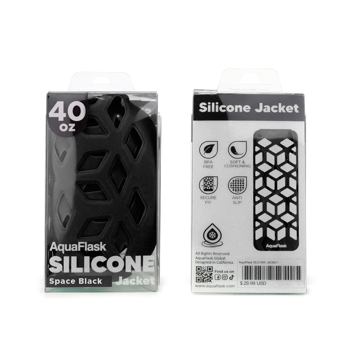 AquaFlask 40oz Silicone Sleeve β Durable, Non-Slip & Stylish Bottle Protector