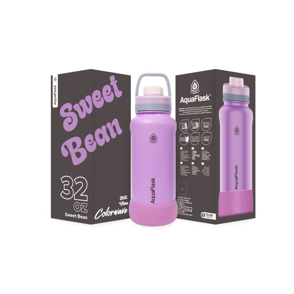 Aqua Flask Colorwave 32oz β Stainless Steel, Vacuum Insulated, Hot & Cold, Leak Proof, Travel & Office Bottle