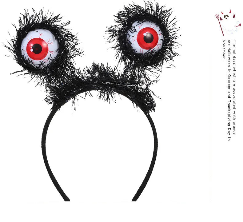10pcs Halloween Funny New Eyeball Headband Party Dance Dress Up Props Horror Holiday DIY Decorations