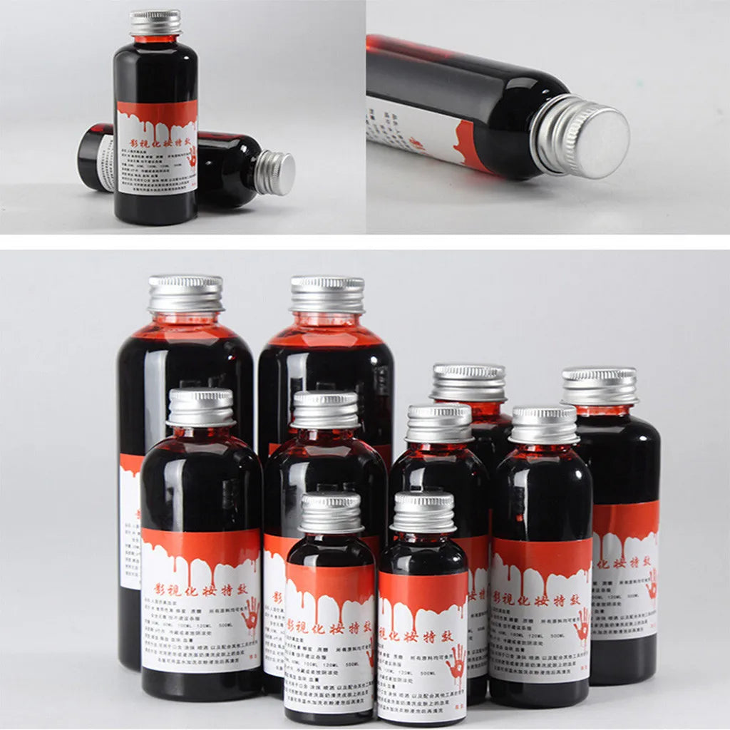 30/60/100ml Halloween Emulation Fake Props Makeup Blood Blood Whole Cosplay Prank Props Makeup Person Plasma Fake Cosplay Props