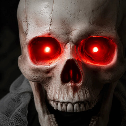 Voice Control Halloween Crawling Ghost Glowing Red Eye Automatic Waving of Both Hands Yard Bloody Zombie Head Swing